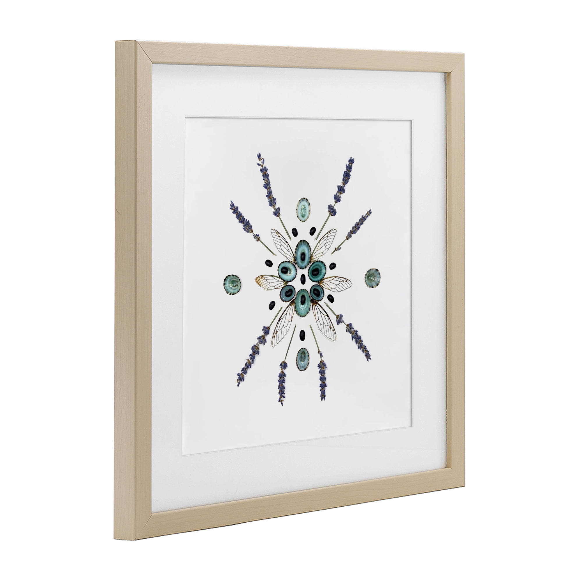 Stupell Industries Lavender & Delicate Wings Birch Framed Print Under Glass, design by Beth Adoette