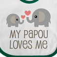 thumbnail image 4 of Inktastic My Papou Loves Me Grandchild Boys or Girls Baby Bib, 4 of 4