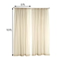 thumbnail image 2 of BalsaCircle 10 feet x 10 feet Sheer Voile Backdrop Drapes Curtains 2 Panels 5x10 feet Wedding Party Natural, 2 of 8