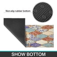 thumbnail image 7 of Kitchen Rugs and Mats Non Skid Washable Boho Vintage Square Pattern (7) Kitchen Mat and Rug Set,Floor Cushion Waterproof Rug,Rubber Backed Area Rugs for Kitchen Laundry, 7 of 7
