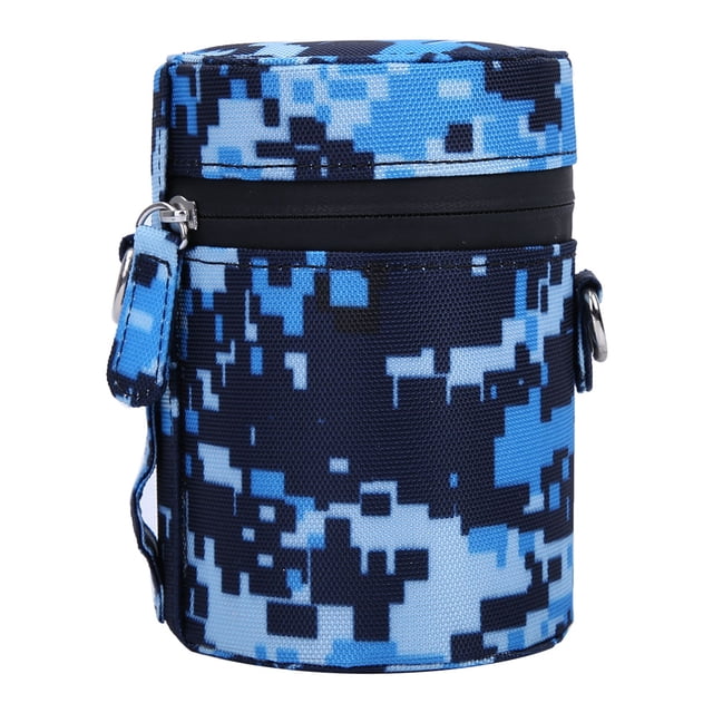 XYCCA Universal DSLR Camera Lens Case Bag Protective Cover Hard Zipper Pouch (Camouflage Blue S)-0826