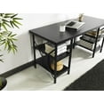 thumbnail image 4 of CoSoTower Metal Frame 60" Extra Wide Wood Top 4 Shelves Writing and Computer Desk for Home Office, Black, 4 of 5