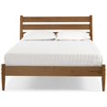 thumbnail image 1 of Camaflexi Mid-Century Solid Wood Queen Platform Bed in Castanho Brown, 1 of 6