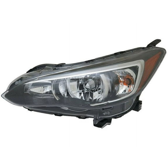 Left Driver Side Halogen Headlight Assembly with Bulbs - Compatible with 2018 - 2021 Subaru Crosstrek 2019 2020