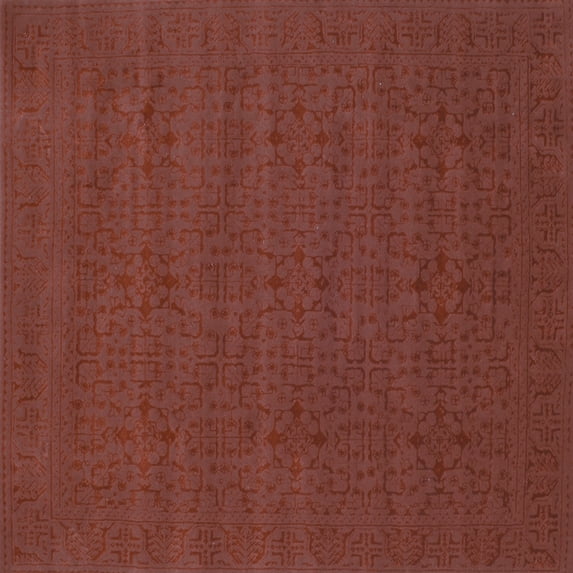 Ahgly Company Indoor Square Abstract Light Blue Contemporary Area Rugs, 3' Square