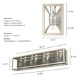 thumbnail image 6 of Hunter - Squire Manor 4-light Brushed Nickel, Medium Size Vanity Light, Dimmable, Modern Style, for Bedrooms, Dining, Living Rooms - 19676, 6 of 7
