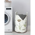 thumbnail image 3 of East Laundry Bag, Rhythmic Hand Drawn Rice Plant and Pieces in Bowl, Hamper Basket with Handles Drawstring Closure for Laundromats, 13" x 19", Warm Taupe Reseda Green, by Ambesonne, 3 of 4