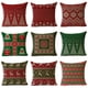 thumbnail image 2 of OMIO funda de cojín de diseño rojo y verde de Navidad, varios tamaños, funda de almohada decorativa de lino, 40x40cm/45x45cm/50x50cm, 2 of 4