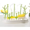 thumbnail image 3 of Escurridor de biberones portátil multifunción con bandeja extraíble y forma de árbol, con cepillo para limpiar biberones, chupetes y accesorios, 3 of 5