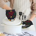 thumbnail image 6 of Pofeuu Merry Christmas Elk Print Thickened Mini Silicone Oven Mitts Heat Resistant, Rubber Oven Mitt Gloves, Finger Pinch Grips, Pot Holder, Silicone Potholder, 6 of 7
