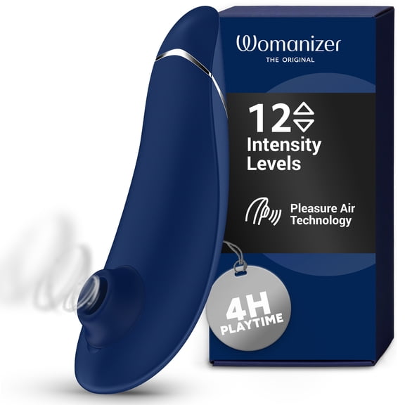 Womanizer Premium Clitoral Sucker, Pleasure Air Vibrator & Stimulator, Blue