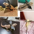 thumbnail image 3 of Greeniant Correa de lagarto ajustable Arnés de dragón barbudo Alas de cuero frescas Correa de seguridad para caminar Suministros para perros negro y plata Greeniant PT001406-02, 3 of 6