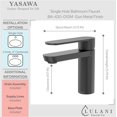 thumbnail image 5 of Lulani Yasawa Stainless Steel 1-Handle Single Hole Bathroom Faucet with Drain Assembly - Gun Metal, 5 of 7