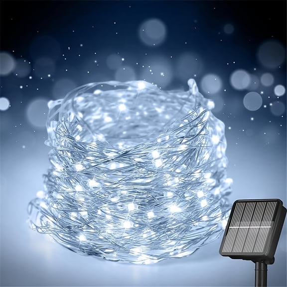 White Solar String Lights for Outdoor