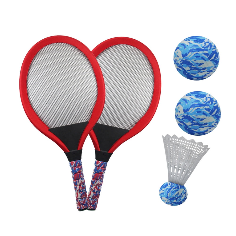 1 Pair Children Tennis Badminton Rackets Ball Set Sports Family Game Toy 