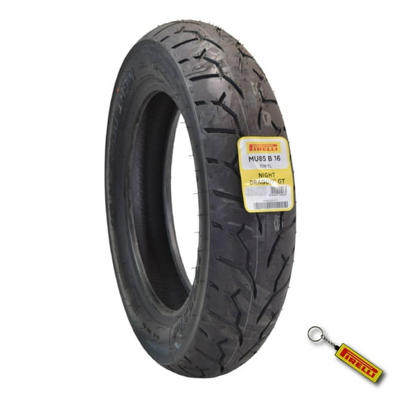 Pirelli Night Dragon GT MU85B16 M/C 77H TL Cruiser Motorcycle Rear Tire - Superior Traction & Handling for High-Performance Cruisers w/ Keychain