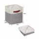 thumbnail image 2 of Set of 3 Fabric Storage Box, 28*28*28cm, Storage Cube with Handles, Foldable Storage Boxes for Children's Toys, Clothes, Books (White and Grey), 2 of 4