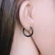 thumbnail image 3 of Pendiente de aro simple de acero inoxidable con bisagras para dormir para hombres y mujeres jinwen Pendiente de aro, 3 of 7