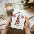 thumbnail image 3 of Happy 4th of July Patriotic Bloodhound Marching Band Uniform Balloons Fireworks Spiral Bound Journal Dog Lover 5x7in Spiral Notebook - 13009, 3 of 5