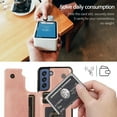 thumbnail image 3 of for Samsung Galaxy S21 FE (Not S21) Wallet Case with Card Holder, Minimalist Luxury PU Leather Magnetic Closure Kickstand Slim Hard Protective Case Cover for Samsung Galaxy S21 FE Rose Gold-SK, 3 of 16