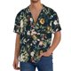 thumbnail image 1 of Fotbe Watercolor Floral Camisa Estampada de Manga Corta para Hombre, Casual de Verano, Estilo Playero, Sin Arrugas-3X-Large, 1 of 5