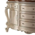 thumbnail image 3 of Five Drawer & Two Door Dresser With Cabriole Legs, Antique Pearl & Cherry Oak, 3 of 7