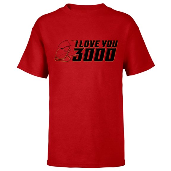 Marvel Avengers: Endgame "I Love You 3000" Helmet Highlight - Short Sleeve T-Shirt for Kids - Customized-Red