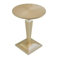 thumbnail image 4 of Michael Amini Malibu Crest Round Wood Pedestal Tea Table - Chardonnay, 4 of 9