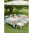 thumbnail image 4 of Outdoor Tablecloth with Umbrella Hole for Patio/Picnic/Party/Camping, Ocean Coastal Waterproof Table Cloth Rectangle Table Cover Washable, Summer Nautical Beach Coral Starfish (52"x 70"), 4 of 8