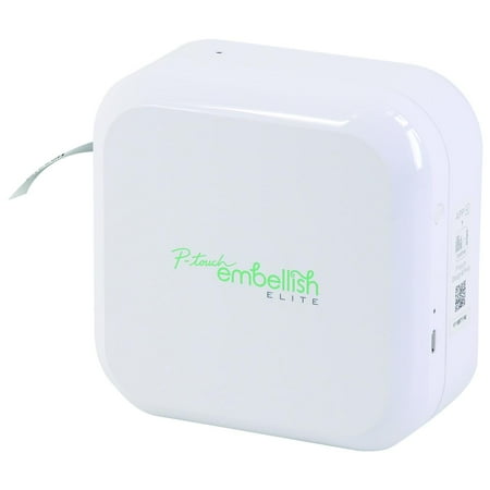 Brother - P-touch Embellish ELITE Bluetooth Ribbon and Tape Printer - White