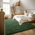 thumbnail image 5 of Homore Cute Fluffy Velvet Carpet Soft Washable Area Rugs for Bedroom/ Living Room Decoration,4'x6',Medium Green, 5 of 9