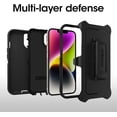 thumbnail image 3 of OtterBox Defender Series Rugged Cell Phone Case for Apple iPhone 14, Black, 3 of 6