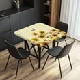 thumbnail image 2 of 36 x 36 inch Square Fitted Tablecloth with Elastic Edges Sunflower Cow Print Stretchy Fabric Folding Card Table Cover for Indoor Outdoor Patio Party Decor, 2 of 6