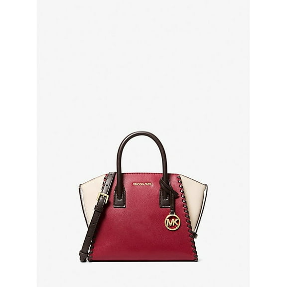Michael Kors Outlet Avril Small Leather Satchel - Cherry Multi