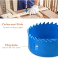 thumbnail image 3 of Kit de sierra de corona bimetálica de 11 piezas, caja de sierra de corona de acero al carbono de 19-64 mm para madera, placas de yeso y placas de yeso - azul, 3 of 4