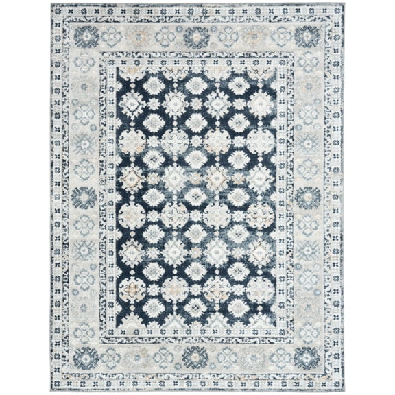 Nourison Dekor 5'3" x 7' Grey Navy Vintage Indoor Rug