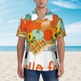 thumbnail image 4 of Lsque Hello Fall Farm Truck pattern Hawaiian Shirt for Men, Unisex Summer Beach Casual Short Sleeve Button Down Shirts-XX-Large, 4 of 9