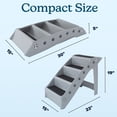thumbnail image 7 of Dog Stairs - Foldable Pet Stairs with 4-Step Design - Non-Slip Pet Steps for Puppies, Kittens, and Small Pets by PETMAKER (Gray), 7 of 7