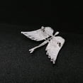 thumbnail image 5 of Lunfar 1 pcs Broches Ange Gardien avec Strass Ton Argent pour Femmes, 5 of 5