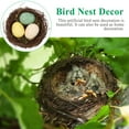 thumbnail image 2 of IBASETOY Natural Vines Artificial Bird Nest with 3 Pcs Bird Eggs for Home Decoration Furnishings Props 1 Pcs Bird Nest Included, 2 of 8