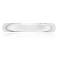 thumbnail image 4 of 14K Solid White Gold 4mm Half Round Plain Classic Wedding Band Ring, 4 of 11