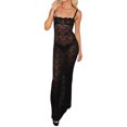 thumbnail image 3 of Fortune Robe en Dentelle Transparente pour Femmes Robe Longue en Maille Fendue pour la Plage, 3 of 9