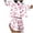 Pink 2, variant on Women's Bow Print Two Piece Paj Set Short Sleeve Top & Split Shorts Lounge Sleepwear Pink M