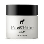 Pete & Pedro CLAY - Medium Hold, Matte Finish Hair Clay Volume & Hold, 2 oz