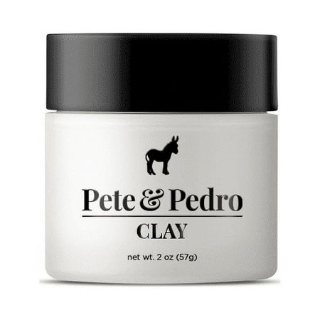 Pete & Pedro CLAY - Medium Hold, Matte Finish Hair Clay Volume & Hold, 2 oz