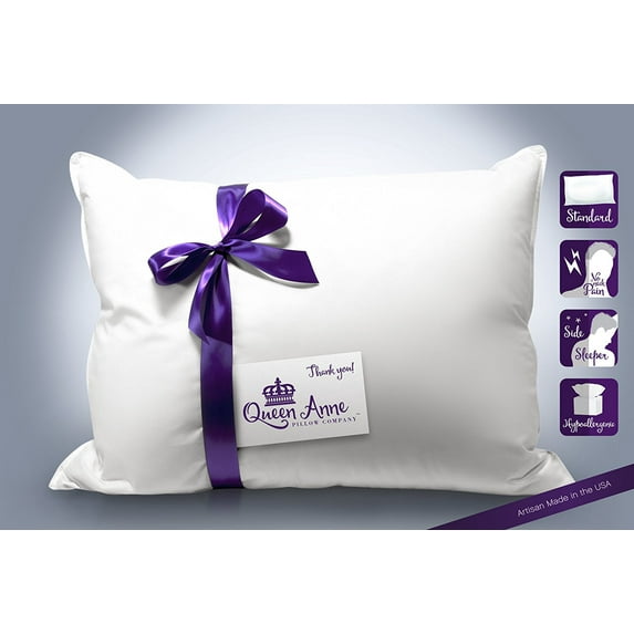 Jumbo Hypoallergenic Pillow - 20 x 28 Synthetic Down Alternative (Medium Fill) - the Heavenly Down Allergy Pillow By Queen Anne Pillow Co. - High-end Luxury Hotel Pillows