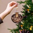 thumbnail image 3 of Jiaroswwei Christmas Nativity Decoration 3D Effect Print Acrylic Reusable Indoor Outdoor Xmas Tree Round Birth of Jesus Savior Hanging Ornament Pendant Festival Gift, 3 of 8