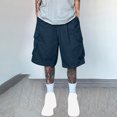 thumbnail image 1 of pstuiky Pantalones cortos casuales para hombre, Pantalones cortos de trabajo rectos y holgados con múltiples bolsillos de moda de verano para hombre Pantalones cortos de baloncesto, 1 of 6