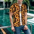 thumbnail image 6 of Lsque Red Black Plaid Sunflower Pattern Mens Polo Golf Shirts Funny Graphics Shorts Sleeve Button Shirts Baseball T-shirt-Medium, 6 of 7
