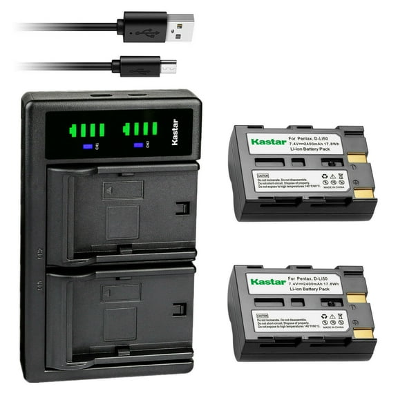 Kastar 2-Pack SLB-1674 Battery and LTD2 USB Charger Replacement for Samsung SLB-1674 Battery, Samsung GX-10, GX-20 Digital Camera